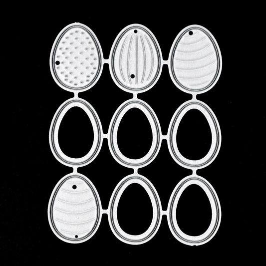 9 Small Easter Egg Metal Cutting Dies, Stencils, Card Making, Paper Crafts J1