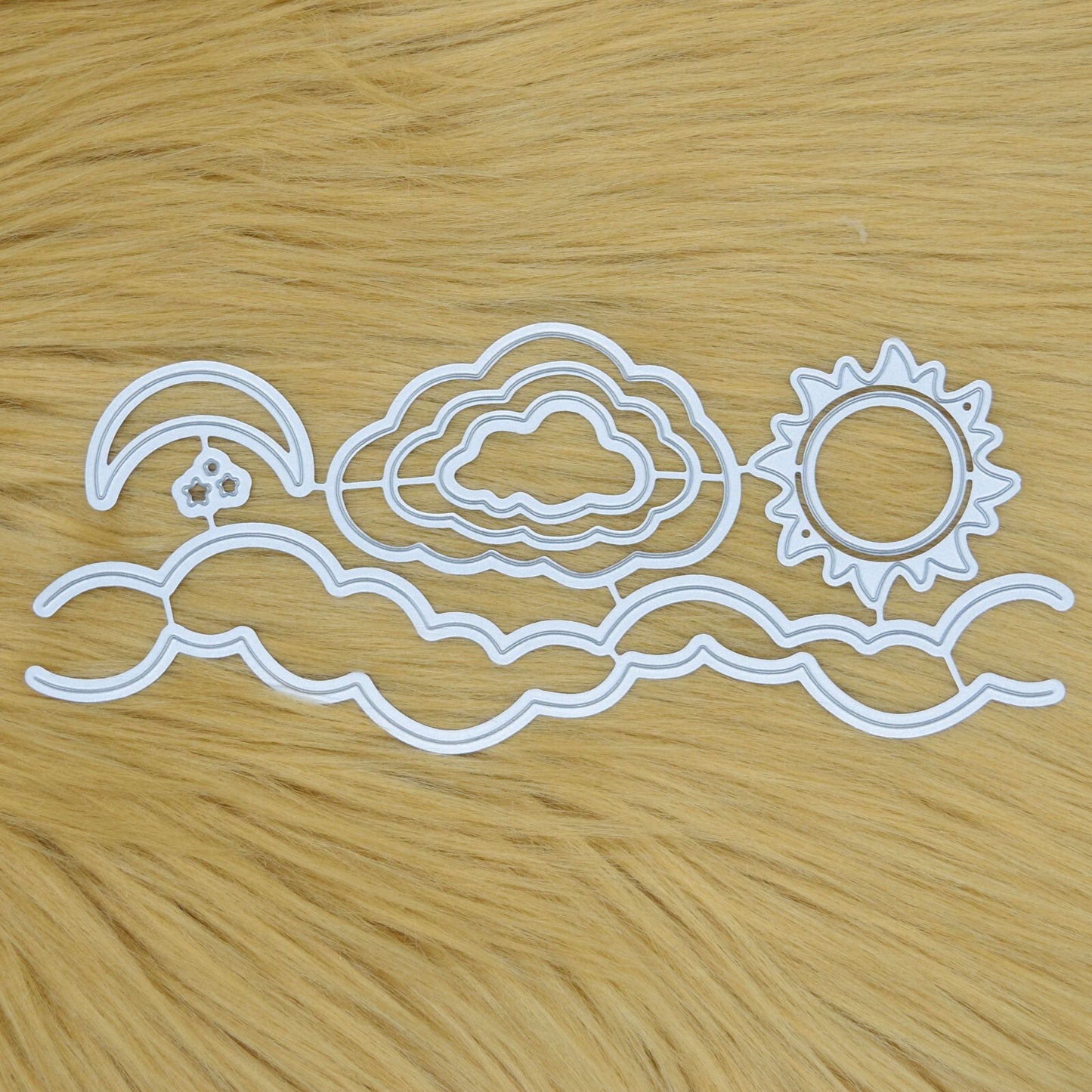 8 PC Sun Moon Clouds Stars Metal Cutting Dies Set, Card Making, Scrapbooking J1