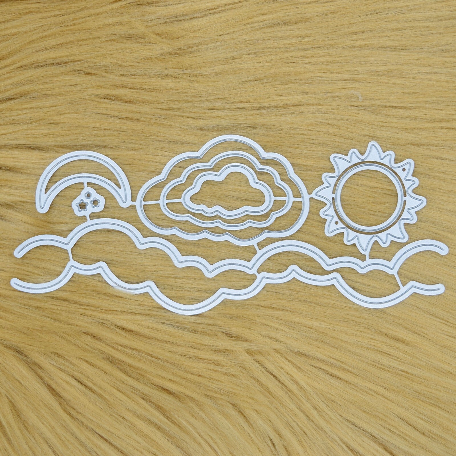 8 PC Sun Moon Clouds Stars Metal Cutting Dies Set, Card Making, Scrapbooking J1