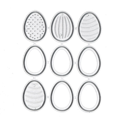 9 Small Easter Egg Metal Cutting Dies, Stencils, Card Making, Paper Crafts J1