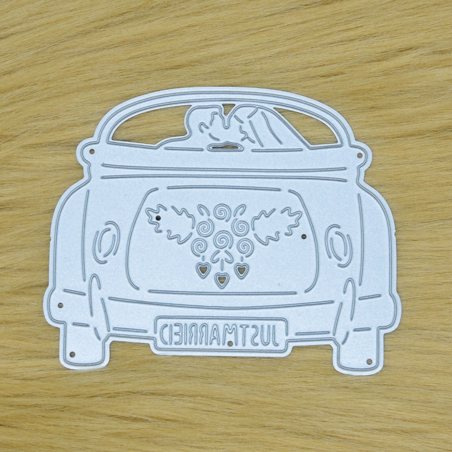 Just Married Newly-Wed Car Metal Cutting Die, Wedding, Mr & Mrs, Card making, I8