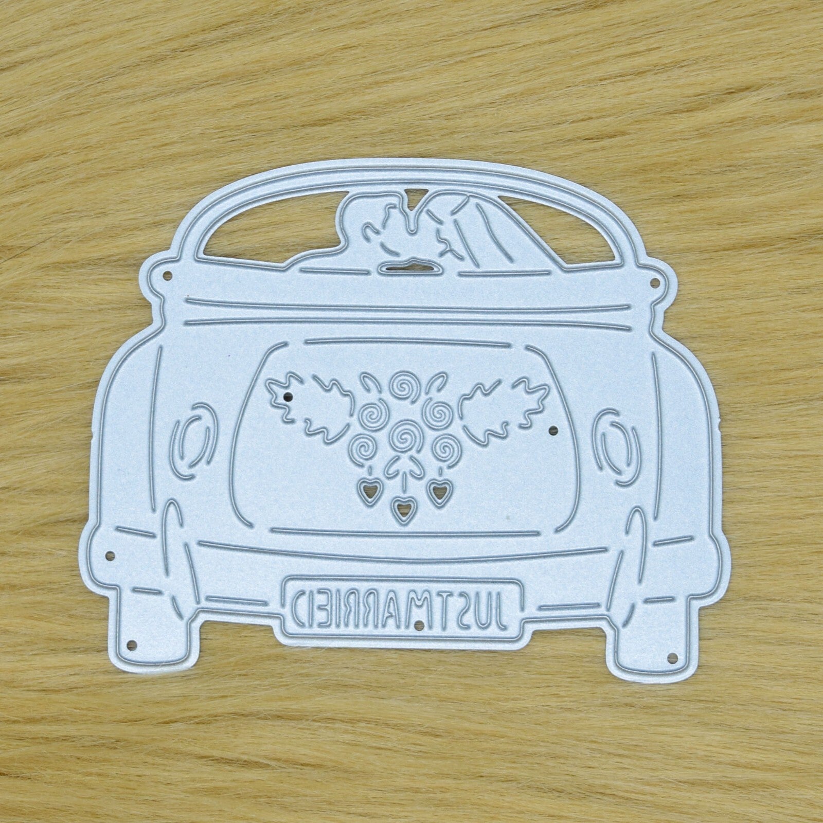Just Married Newly-Wed Car Metal Cutting Die, Wedding, Mr & Mrs, Card making, I8
