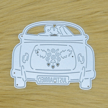 Just Married Newly-Wed Car Metal Cutting Die, Wedding, Mr & Mrs, Card making, I8
