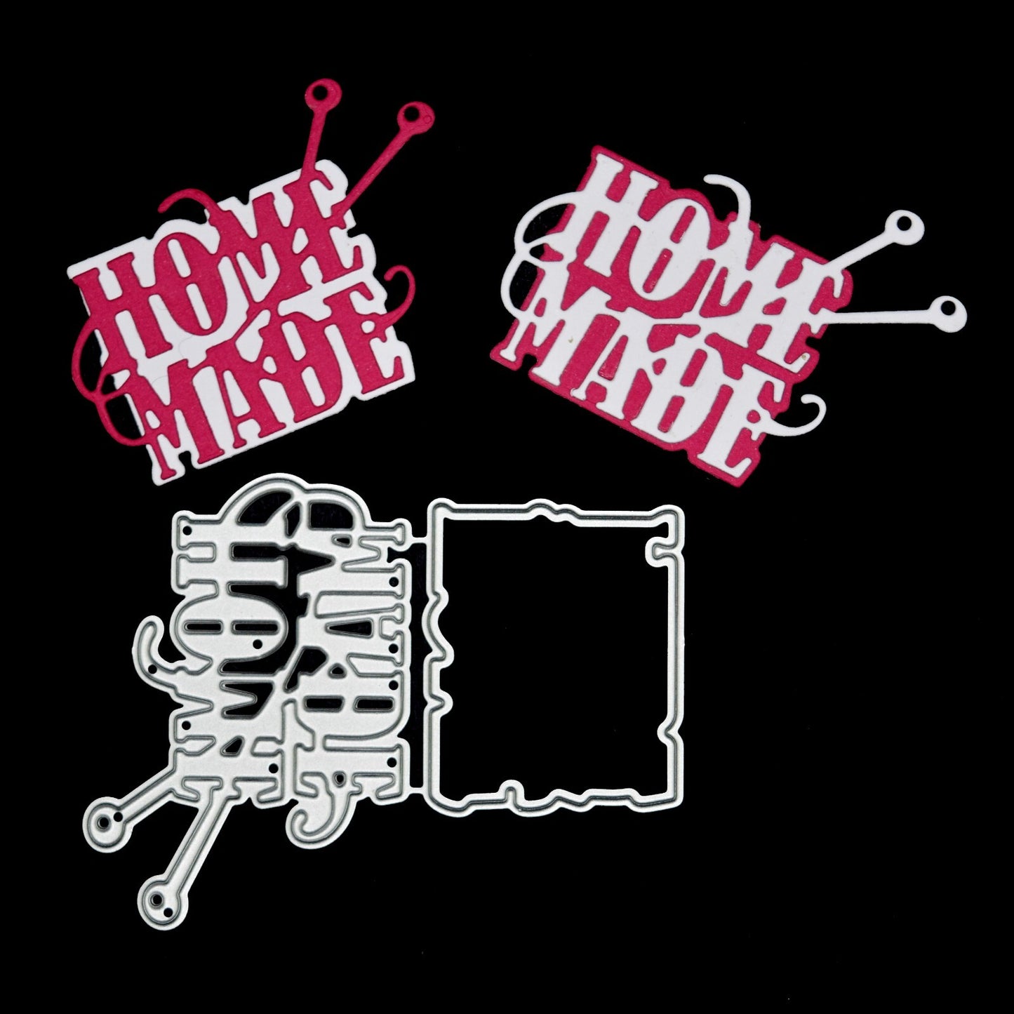 🌟 'Home Made' Sentiments & Frame Metal Cutting Die, Card Making, Crafts F1 🌟