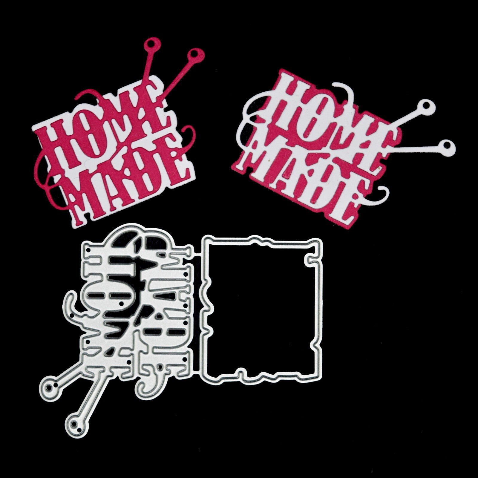 🌟 'Home Made' Sentiments & Frame Metal Cutting Die, Card Making, Crafts F1 🌟