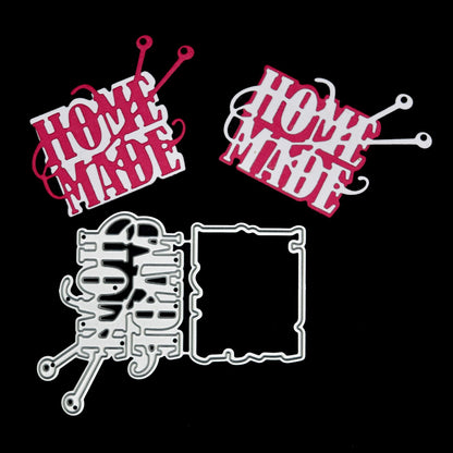 🌟 'Home Made' Sentiments & Frame Metal Cutting Die, Card Making, Crafts F1 🌟