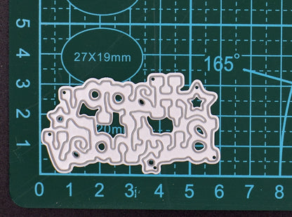 A 'Happy Birthday' Sentiments Metal Cutting Die, Card Making, Paper Crafts  A7