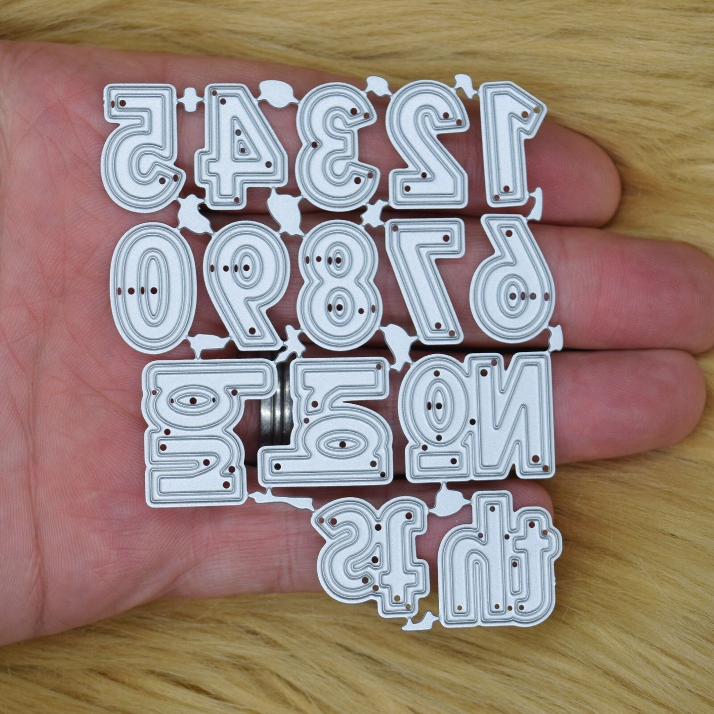 Double Cut Metal Cutting Dies Numbers Set + Th, St, Rd, Nd, No, Card making,  A4