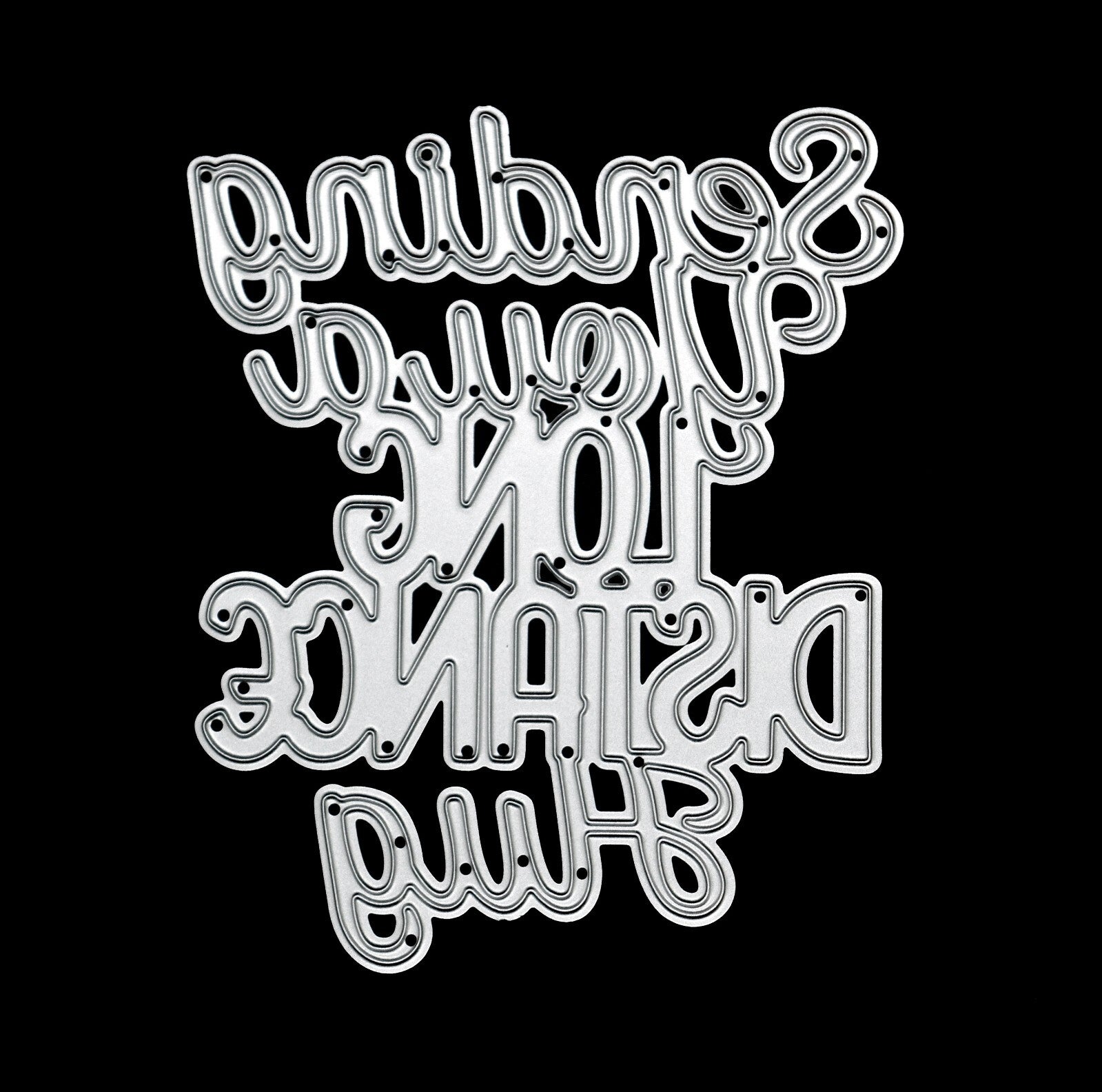 ⭐ 'Sending You A Long Distance Hug' Metal Cutting Die, Card Making Crafts F1 ⭐