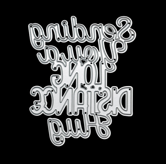 ⭐ 'Sending You A Long Distance Hug' Metal Cutting Die, Card Making Crafts F1 ⭐