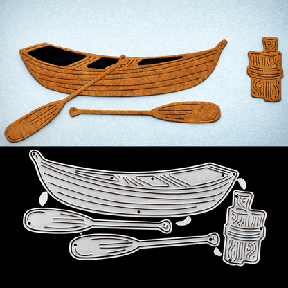 Rowing Boat, Oars & Mooring Post Metal Cutting Dies Set – Nautical Craft Die