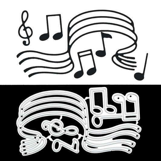 Musical Notes & Flowing Staff Metal Cutting Dies