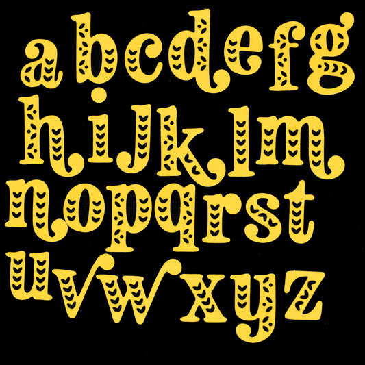 Large Lowercase Decorative Alphabet Metal Cutting Dies - Card Making & Paper Crafts