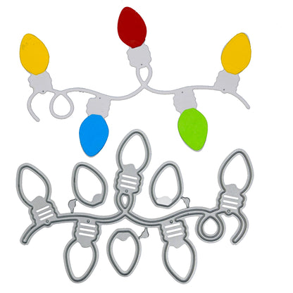 Electric String Light Bulbs Metal Cutting Dies – Festive Garland Set