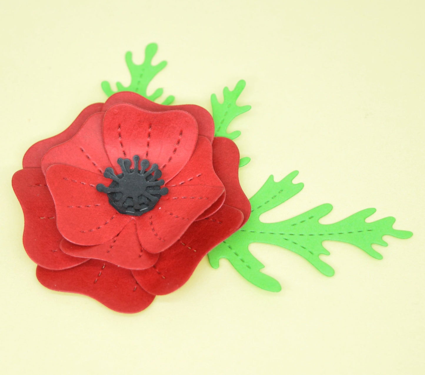 3D Poppy Flower Metal Cutting Dies – Remembrance Layered Set