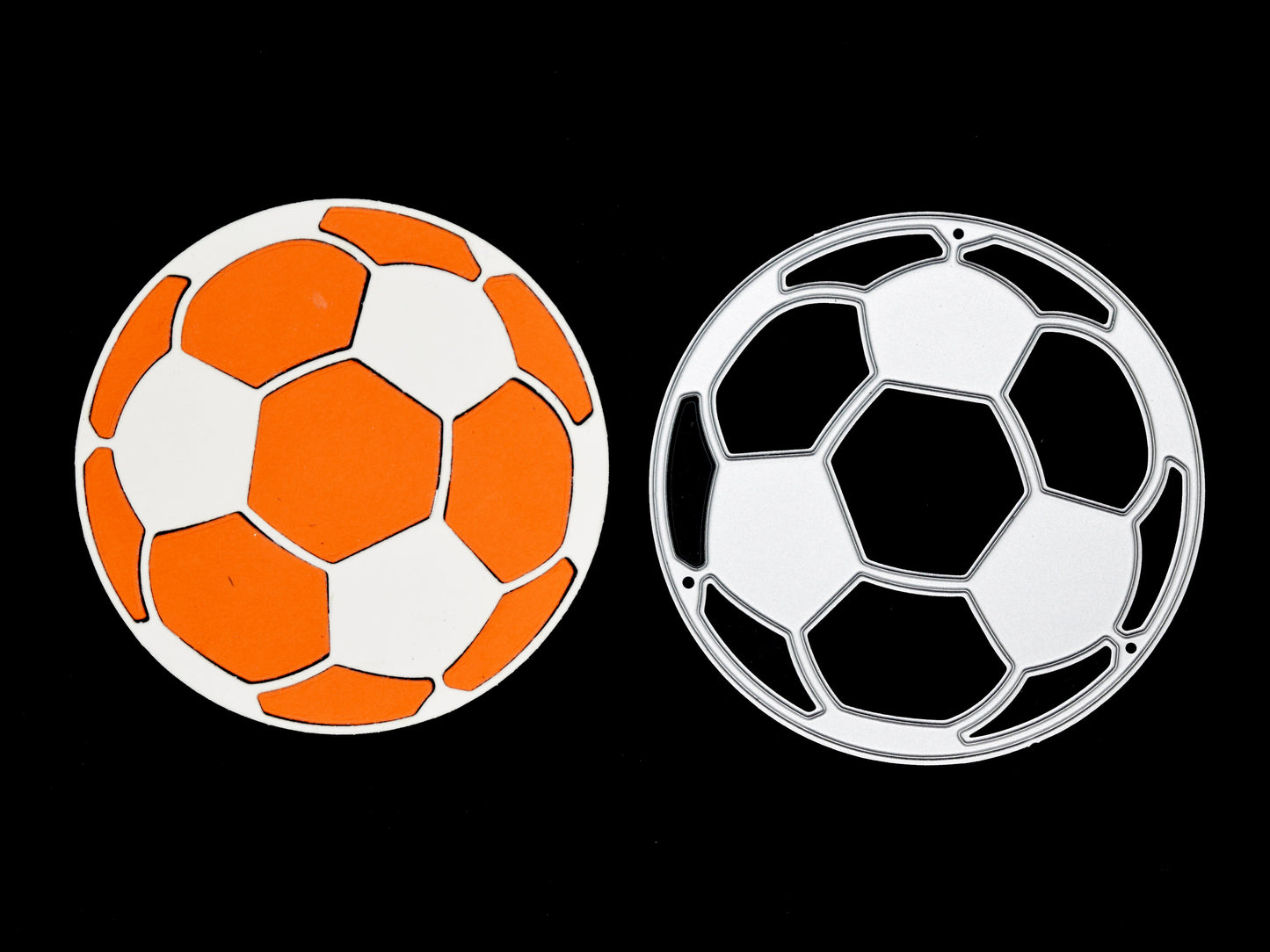 Football Metal Cutting Die – 6.5 cm Soccer Ball Craft Die