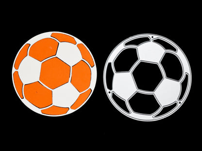 Football Metal Cutting Die – 6.5 cm Soccer Ball Craft Die