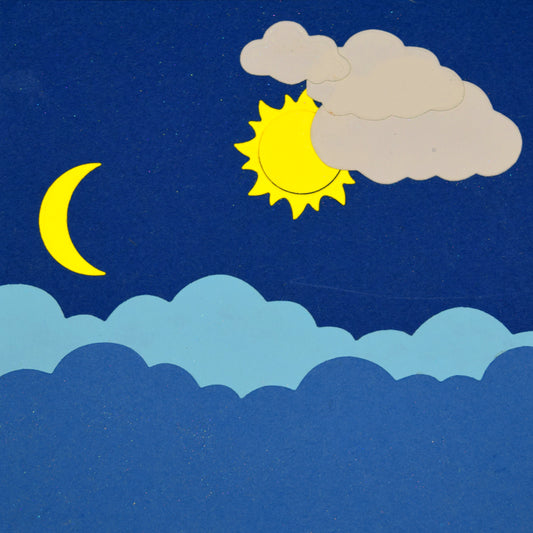 Sun Moon Clouds Metal Cutting Dies Set – Celestial Sky Scene Card Making Dies