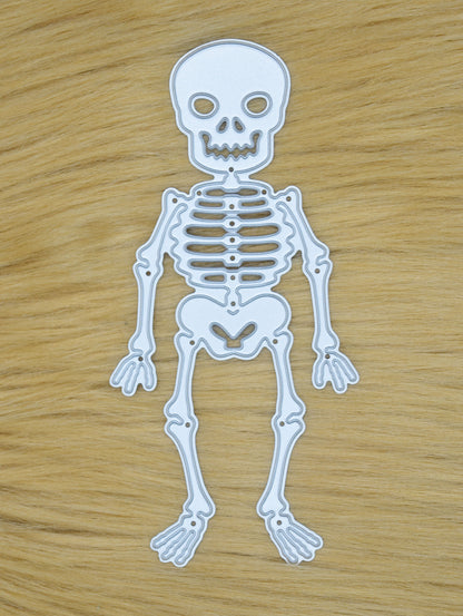 Halloween Skeleton Metal Cutting Die – Spooky Character for Card Making