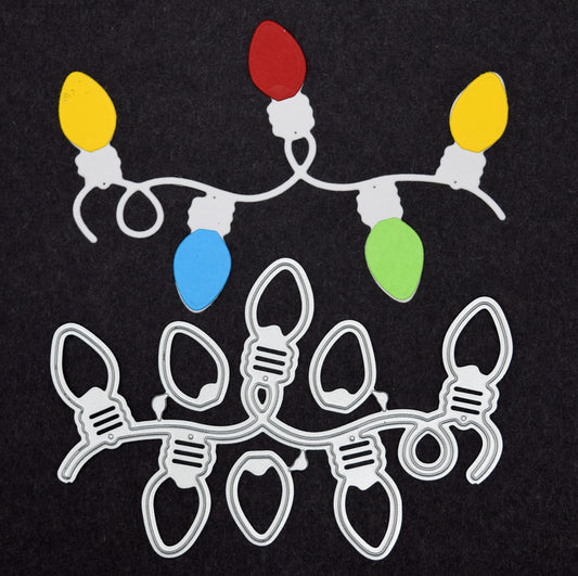 Electric String Light Bulbs Metal Cutting Dies – Festive Garland Set