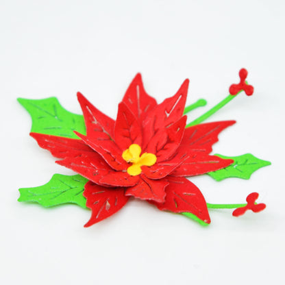 3D Poinsettia Flower Metal Cutting Dies – Layered Christmas Set