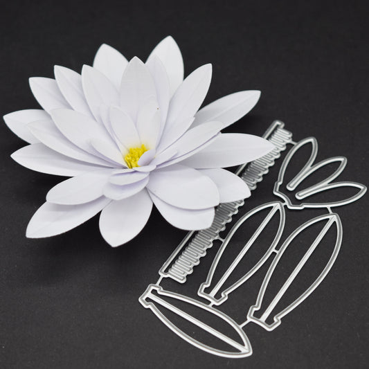 3D Water Lily Flower Metal Cutting Dies – Layered Petal Set