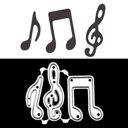Musical Symbols Metal Cutting Dies Set – Music Notes Card Making Dies (3 Piece)