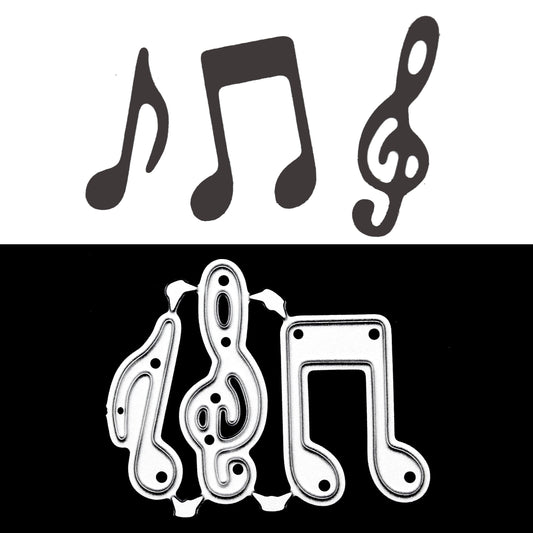 Musical Symbols Metal Cutting Dies Set – Music Notes Card Making Dies (3 Piece)