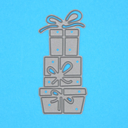 Stack of Presents Inverted Metal Cutting Die – Christmas Gift Design