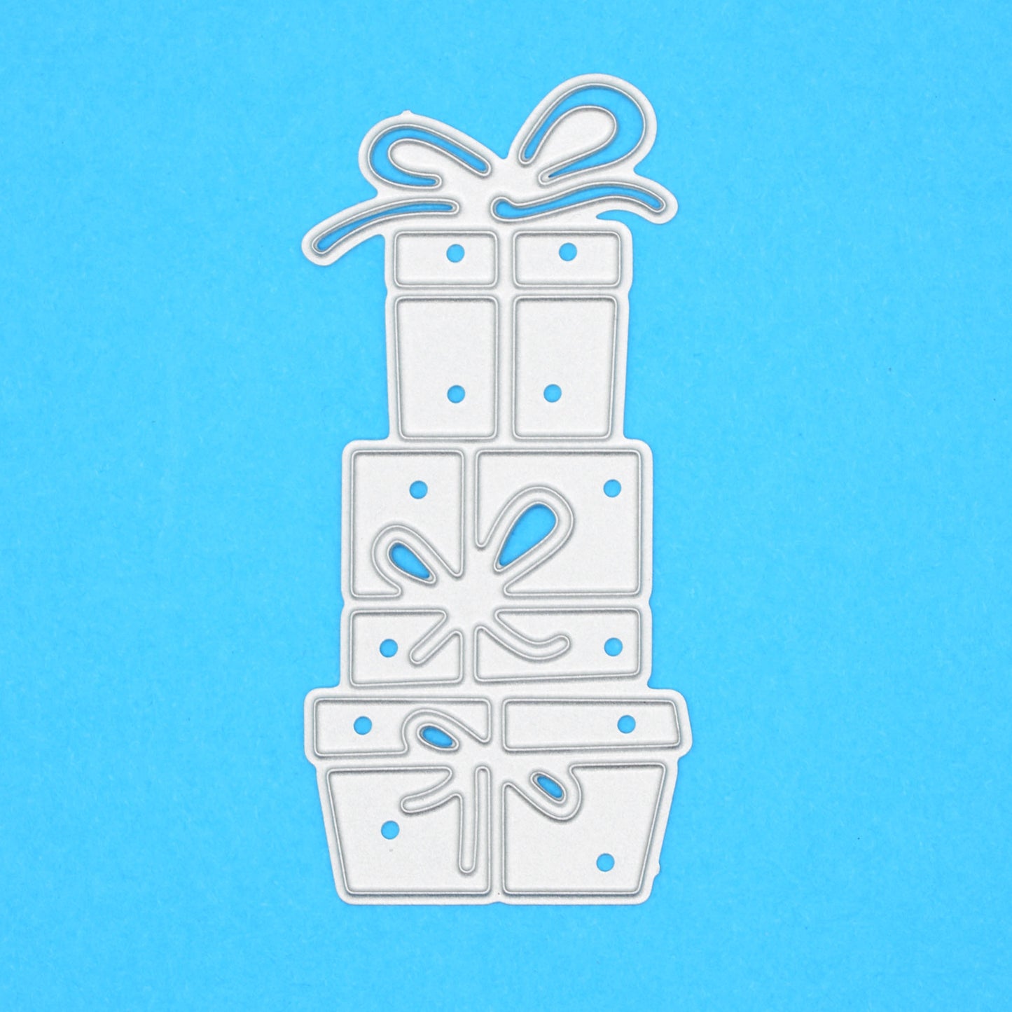 Stack of Presents Inverted Metal Cutting Die – Christmas Gift Design