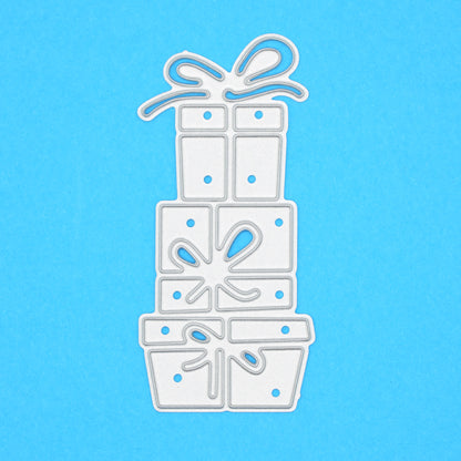 Stack of Presents Inverted Metal Cutting Die – Christmas Gift Design