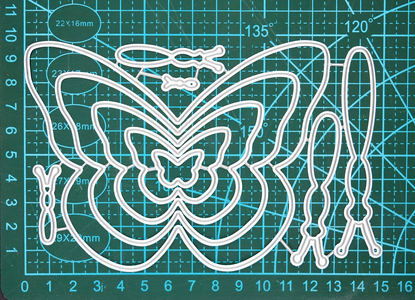 Large Nest of 5 Butterfly Cutting Dies – Layered Cardmaking Set