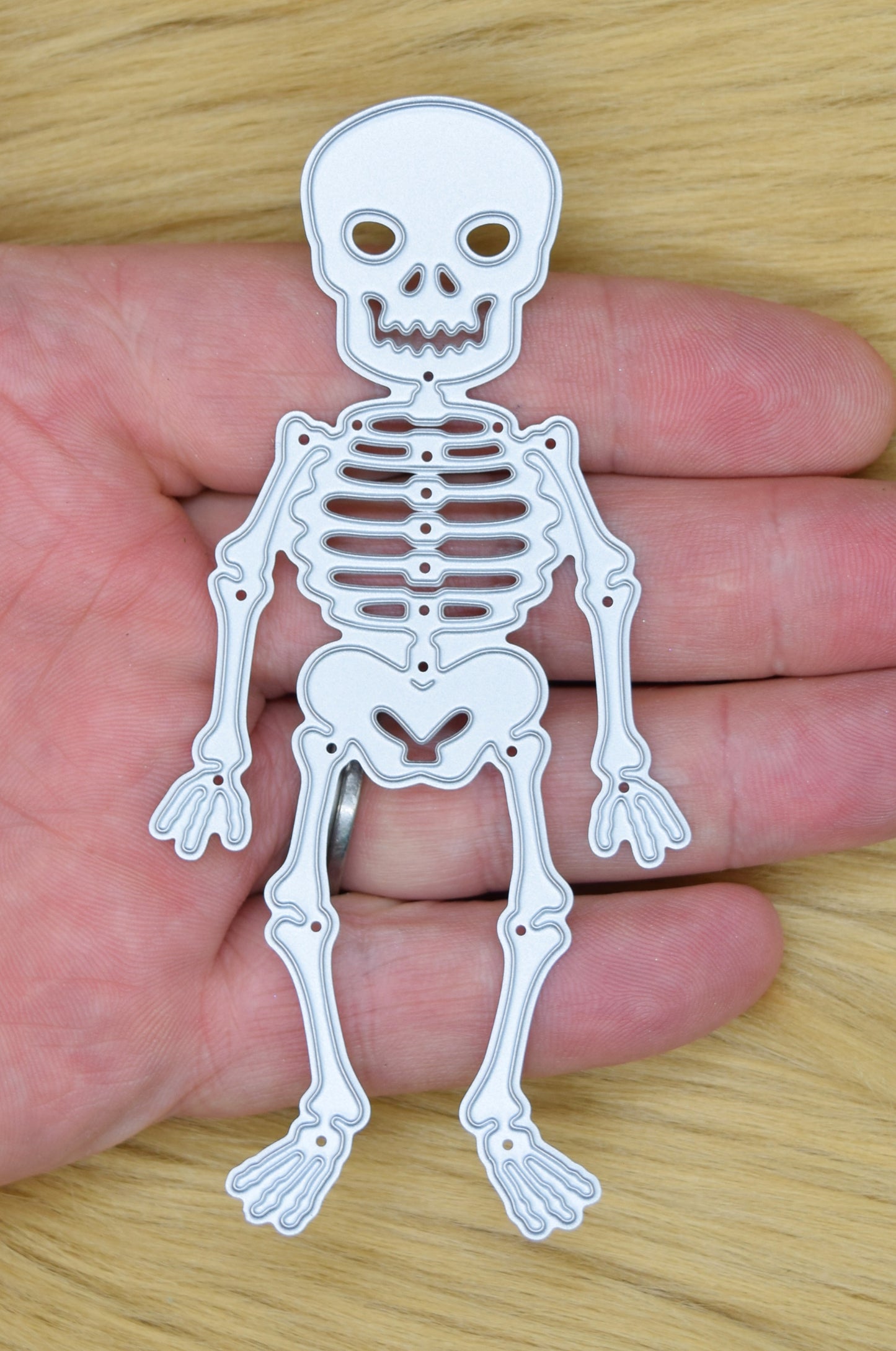 Halloween Skeleton Metal Cutting Die – Spooky Character for Card Making