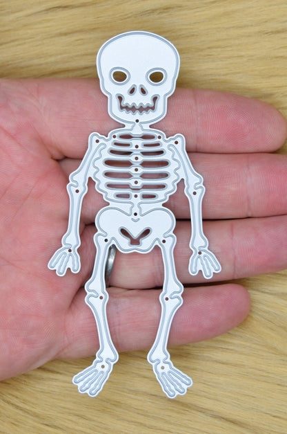 Halloween Skeleton Metal Cutting Die – Spooky Character for Card Making