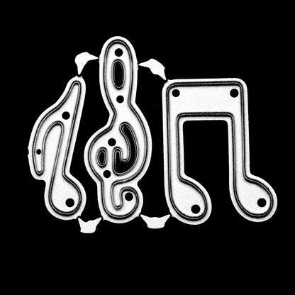 Musical Symbols Metal Cutting Dies Set – Music Notes Card Making Dies (3 Piece)