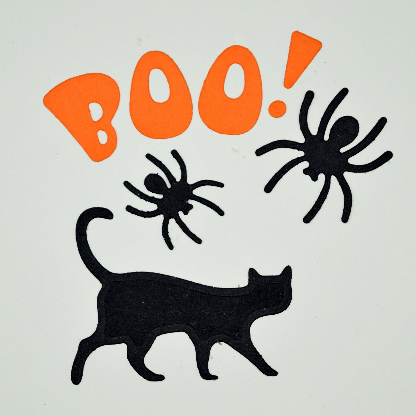 Halloween BOO Cat & Spider Metal Cutting Die Set – 4 Piece Spooky Dies