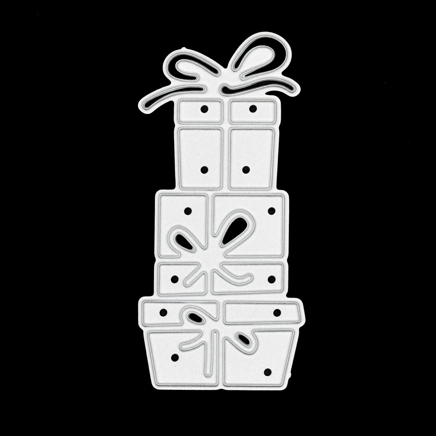 Stack of Presents Inverted Metal Cutting Die – Christmas Gift Design