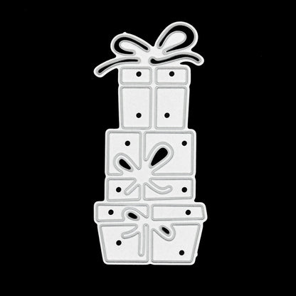 Stack of Presents Inverted Metal Cutting Die – Christmas Gift Design