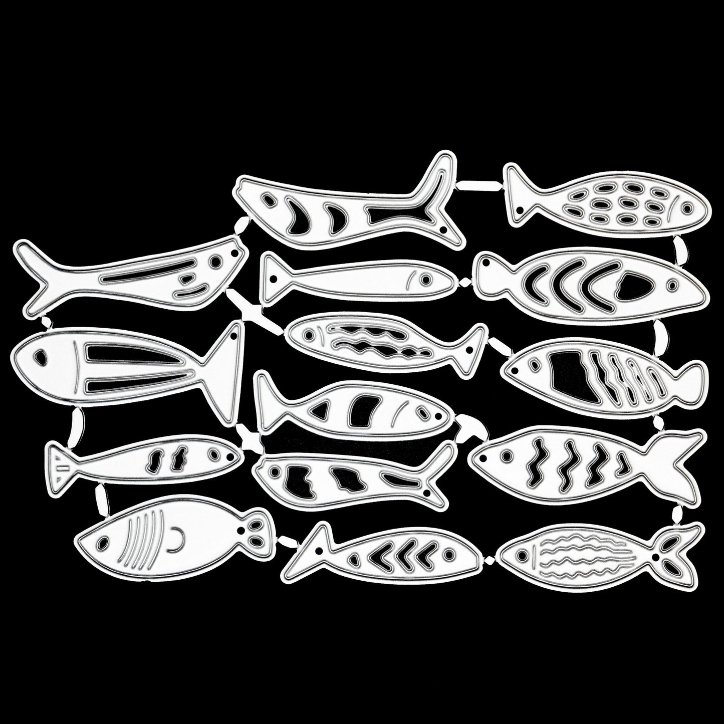 15 Fish Metal Cutting Dies – Under The Sea Set