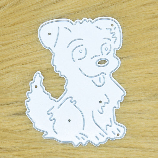 Happy Puppy Metal Cutting Die – Cute Dog Character