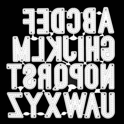 Uppercase Stitched Alphabet Metal Cutting Dies A–Z