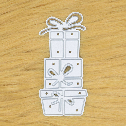 Stack of Presents Inverted Metal Cutting Die – Christmas Gift Design