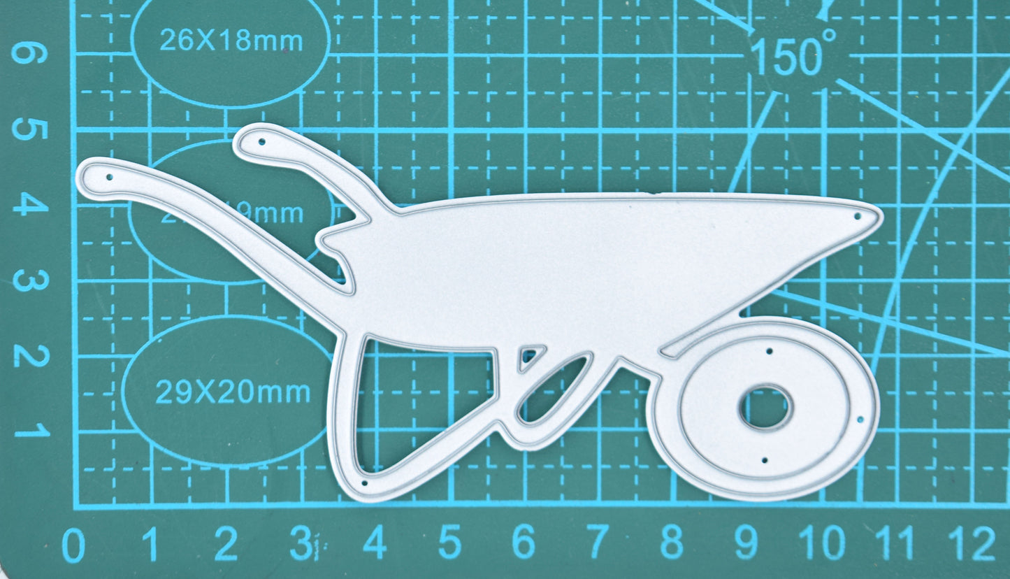 Wheelbarrow Metal Cutting Die – Garden Themed Craft Die