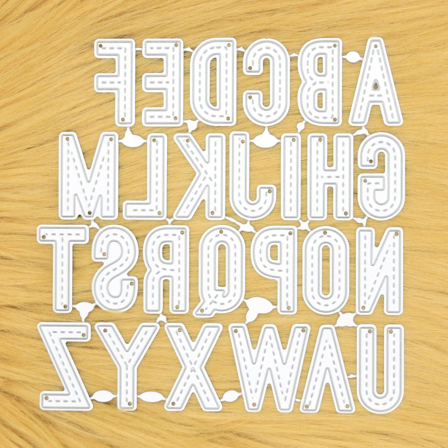 Uppercase Stitched Alphabet Metal Cutting Dies A–Z