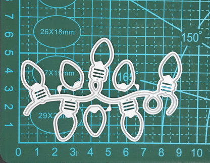 Electric String Light Bulbs Metal Cutting Dies – Festive Garland Set