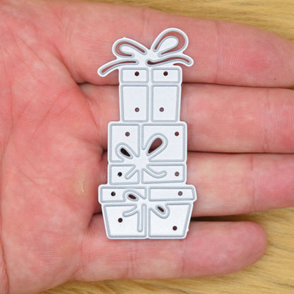 Stack of Presents Inverted Metal Cutting Die – Christmas Gift Design