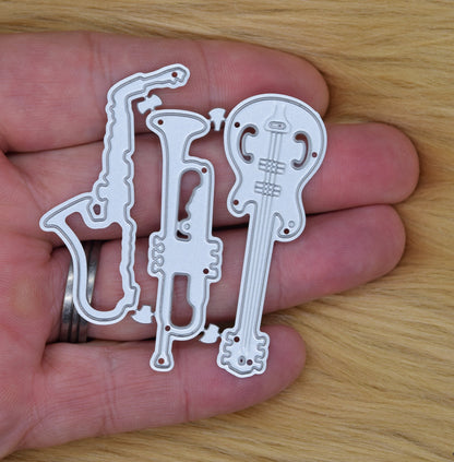 Musical Instruments Metal Cutting Dies – Saxophone, Trumpet & Guitar Set