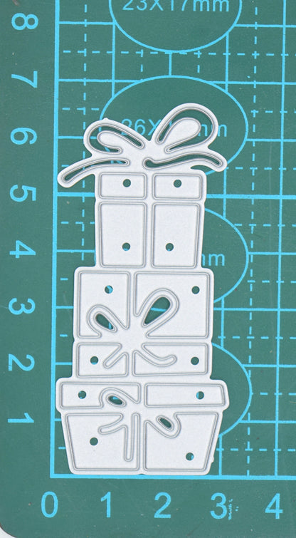 Stack of Presents Inverted Metal Cutting Die – Christmas Gift Design