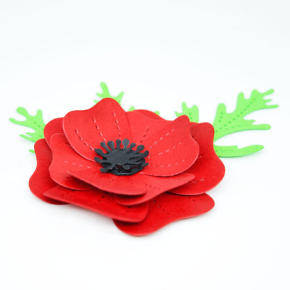 3D Poppy Flower Metal Cutting Dies – Remembrance Layered Set