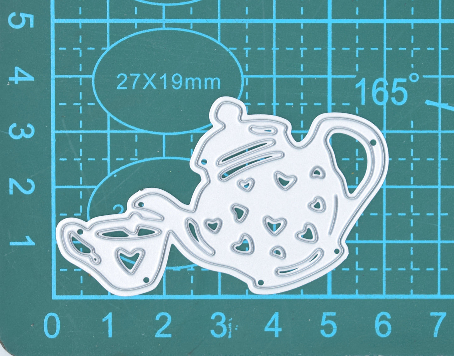 Pouring Teapot & Tea Cup Metal Cutting Die – Heart Tea Design